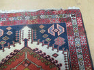 2' 8" X 10' Vintage Handmade Turkish Anatolian Wool Red White and Blue Rug Runner Carpet Wow - Jewel Rugs