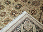 9' X 12' Vintage Handmade Chinese Oriental Wool Beige Rug - Jewel Rugs