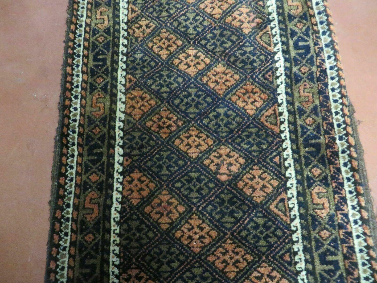 2' X 3' Antique Handmade Pakistani Bokhara Turkoman Balouchi Wool Rug Mat Nice - Jewel Rugs