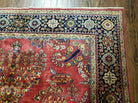 6' X 9' Antique Handmade India Floral Rug Highly Detailed Red Hand Knotted Nice - Jewel Rugs