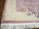 9' X 12' Handmade Art Deco Aubusson Wool Rug 90 Lines Chinese Plush Pile Pink - Jewel Rugs