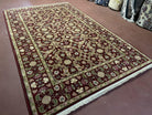 5' 9" X 9' Karastan with Label American Made Floral Wool Rug 700/707 Nice - Jewel Rugs