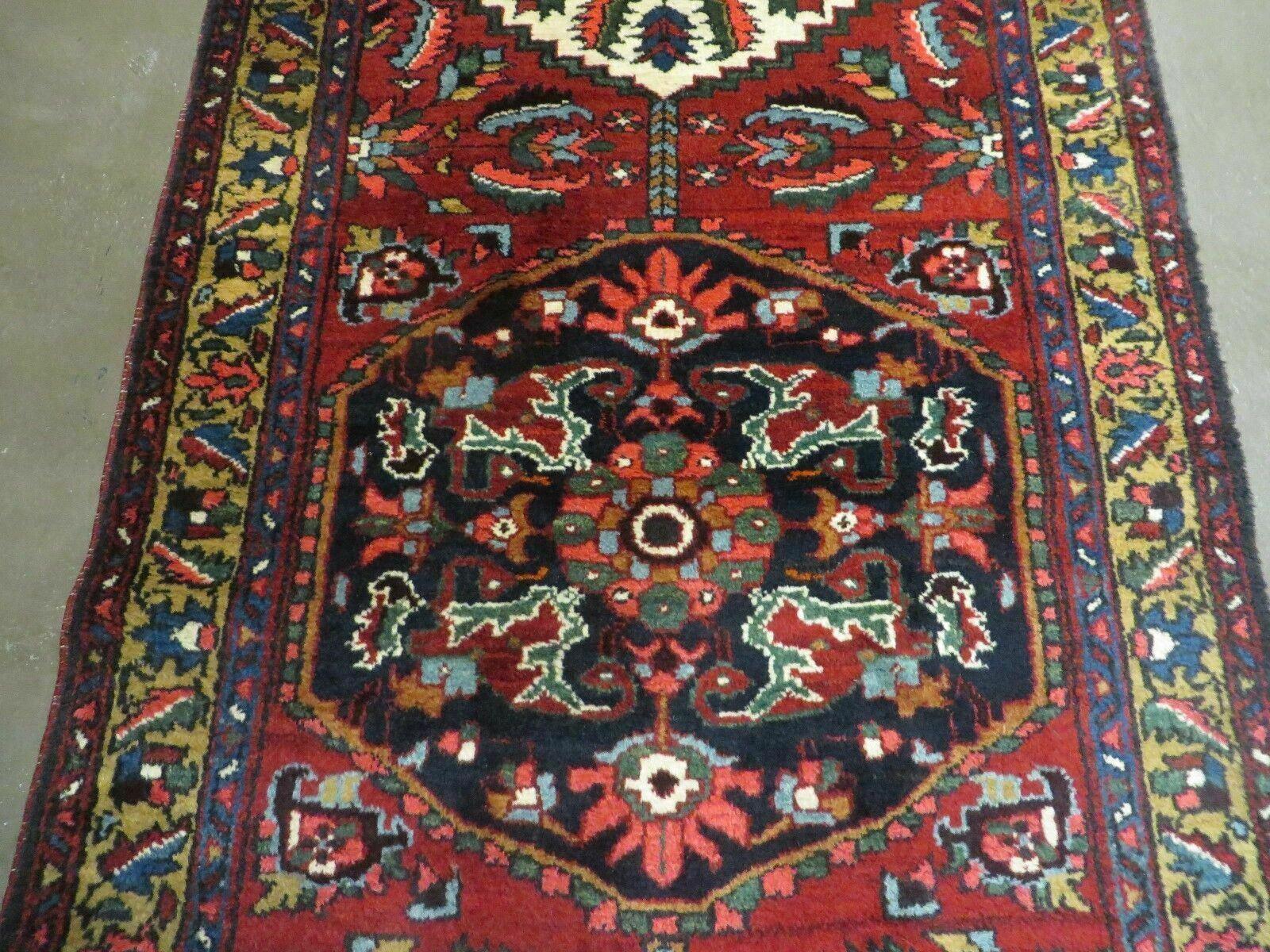 3' X 10' Handmade India Floral Oriental Wool Runner Rug Red Hand Knotted Nice - Jewel Rugs