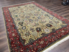 Turkish Power Loomed Rug 7x10, Vintage Oriental Carpet 7 x 10 Area Rug, Gold and Red Rug, Allover Motif, Traditional Persian Design Rug Nice - Jewel Rugs