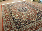 8' X 10' Vintage Fine Handmade India Jaipur Wool Rug Hand knotted Carpet Red - Jewel Rugs