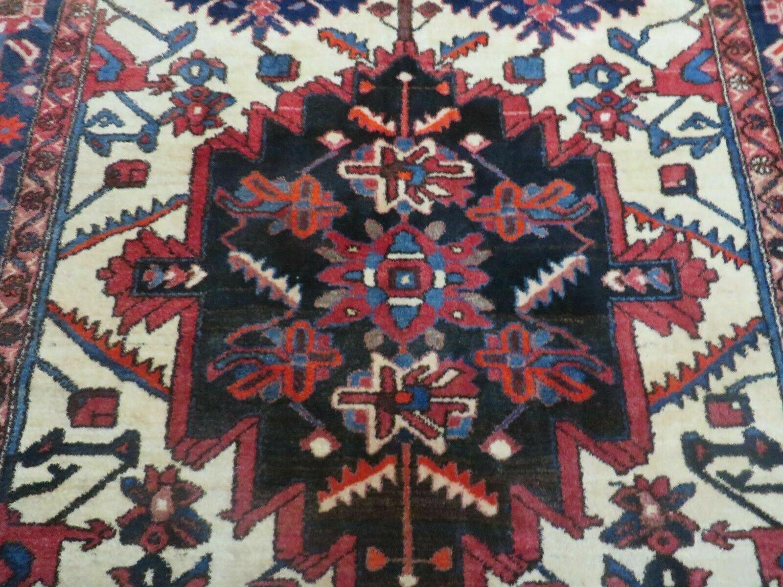 5.5' X 10.5' Antique Handmade Indian Floral Oriental Wool Rug Tribal Veg Dye Nice - Jewel Rugs