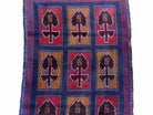 2' 9" X 4' 5" Vintage Handmade Tribal Wool Rug Balouchi Afghan Rug Blue Red 3x5 - Jewel Rugs