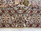 Top Quality Turkish Hereke Silk Rug with Gold Threads, 2x3 Silk and Gold Oriental Carpet Tree of Life with Animals Very Fine Antique Vintage - Jewel Rugs