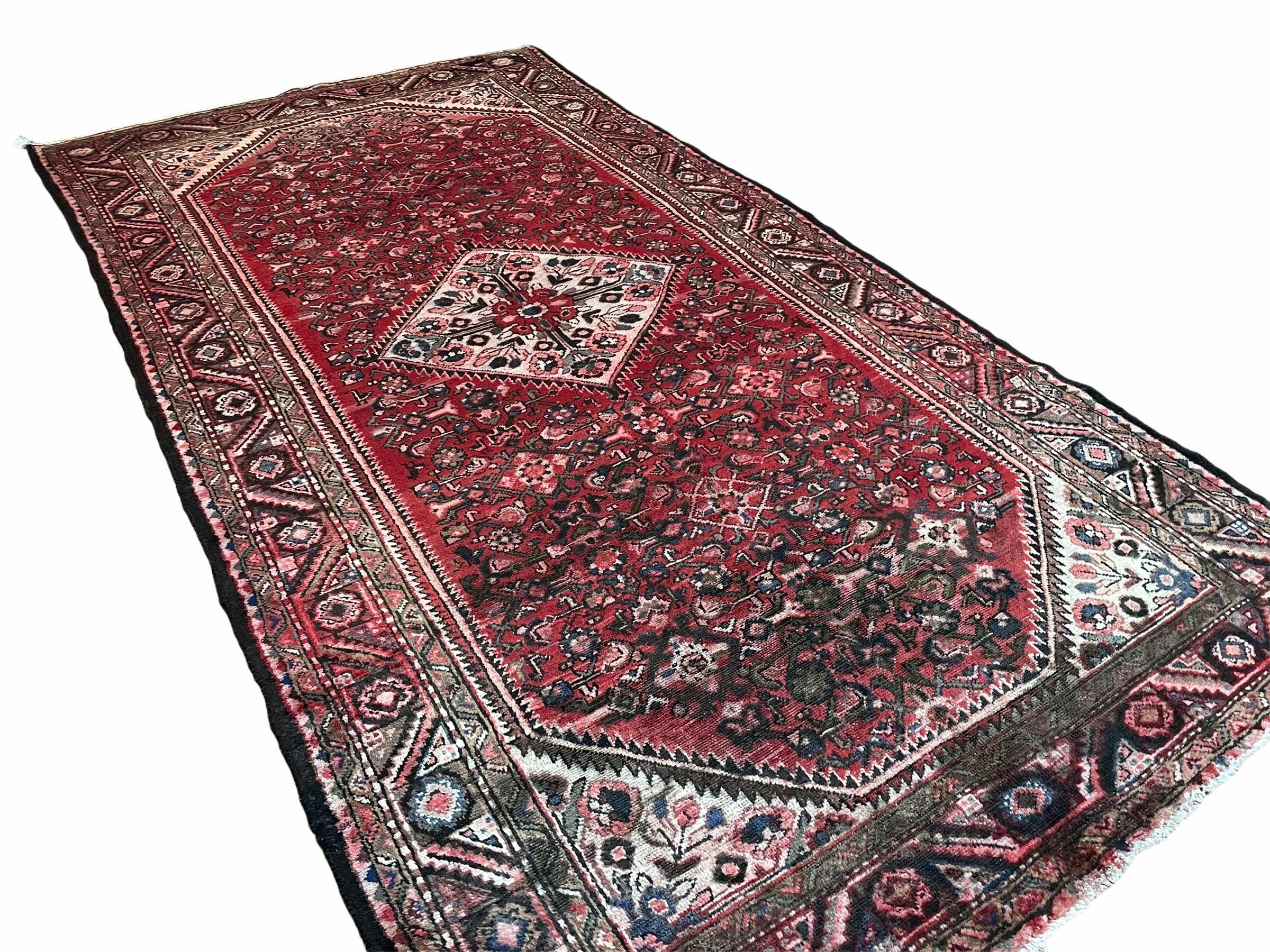 5.5 X 10 Antique Handmade Wool Tribal Gallery Rug All Over Red Runner Corridor - Jewel Rugs