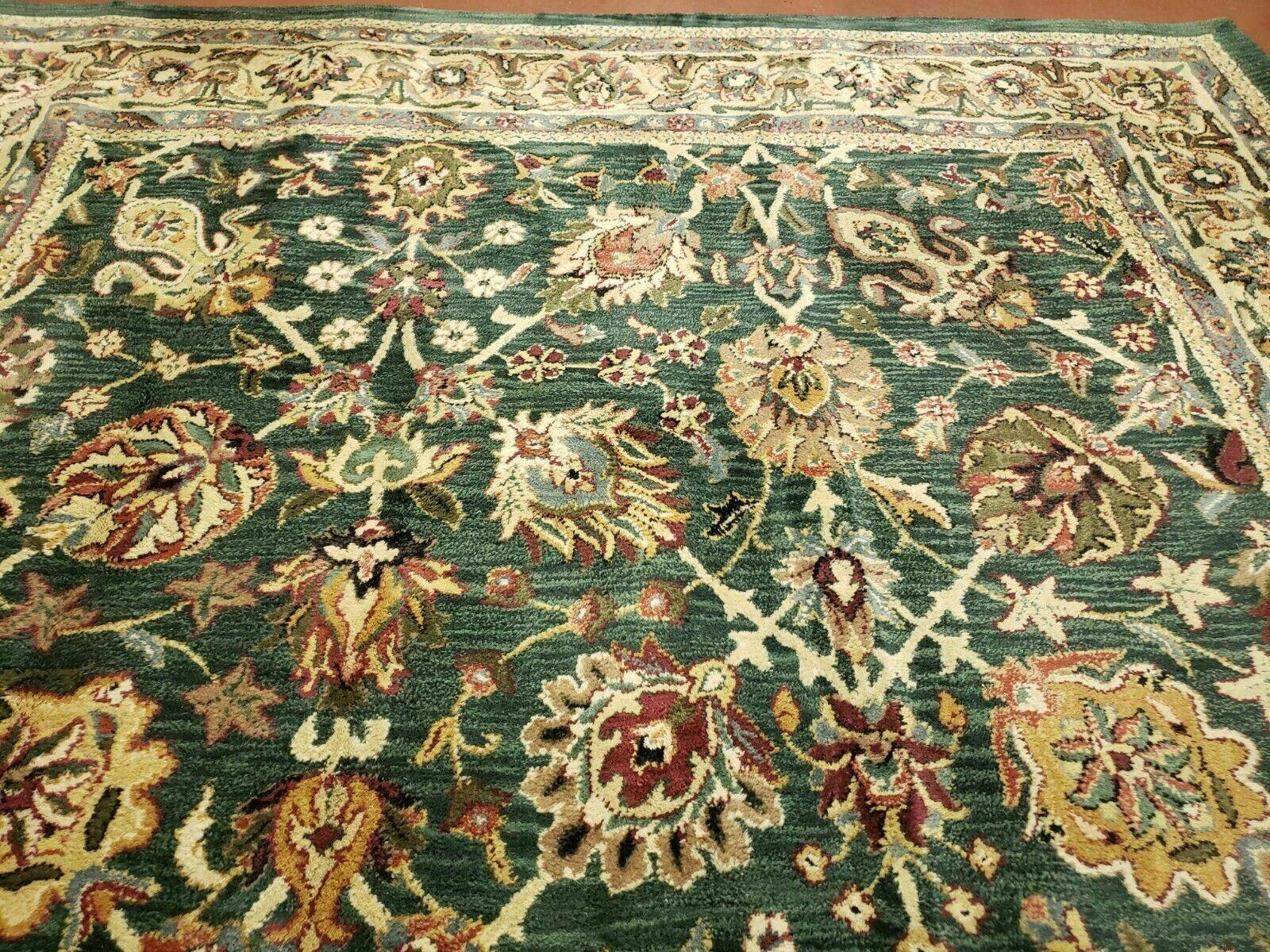 8' X 11' Vintage Hand Tufted India Agra Design Wool Rug Nice - Jewel Rugs