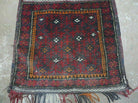 19" X 41" Antique Tribal Nomad Hand Woven Turkish Double Saddle Bag Dark Red - Jewel Rugs