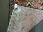 2' 8" X 10' 5" Antique Handmade India Floral Wool Runner Rug Rusted Red # 125 - Jewel Rugs