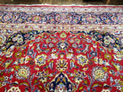 Persian Kashan Rug 10x14 Oriental Carpet 10 x 14, Floral Medallion, Authentic Hand Knotted Rug, Red Blue, High Quality, Vintage Antique Rug, - Jewel Rugs