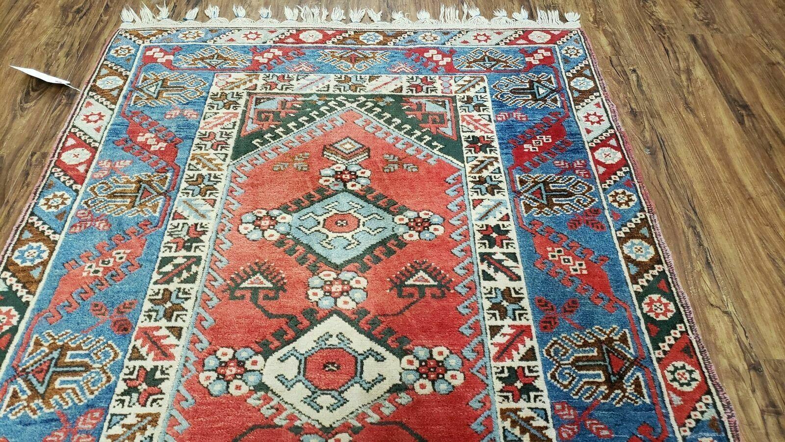 4' X 6' Handmade Turkish Super Kazak Shirvan Wool Rug Colorful - Jewel Rugs