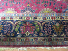 9' X 12 Antique 1920s Handmade Agra Indo Rug Beautiful Wine Red Vegetable Dye - Jewel Rugs