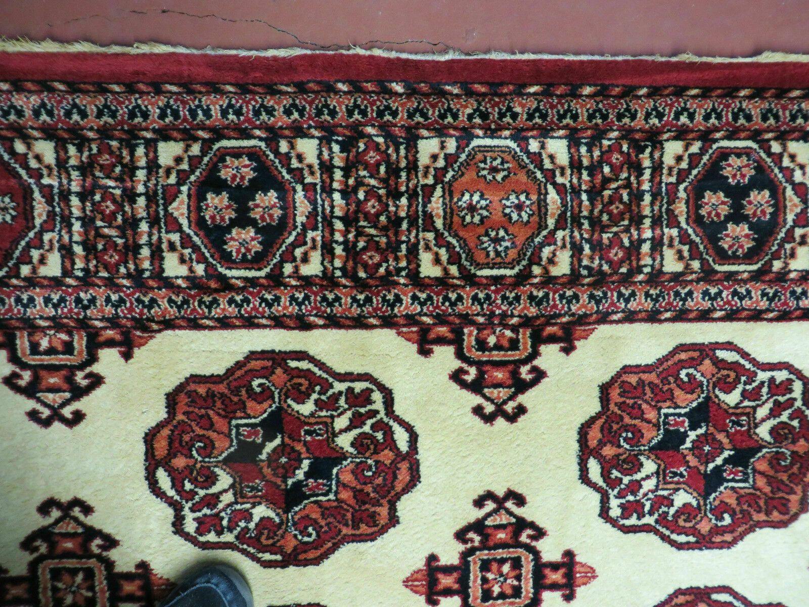 9' X 12' Karastan #704 Bokhara Pattern - Red & Ivory American Made Wool Rug Nice - Jewel Rugs