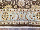 9x12 Vintage Handmade Wool Rug Carpet Indo Mahal Oushak Nice Brown Blue - Jewel Rugs