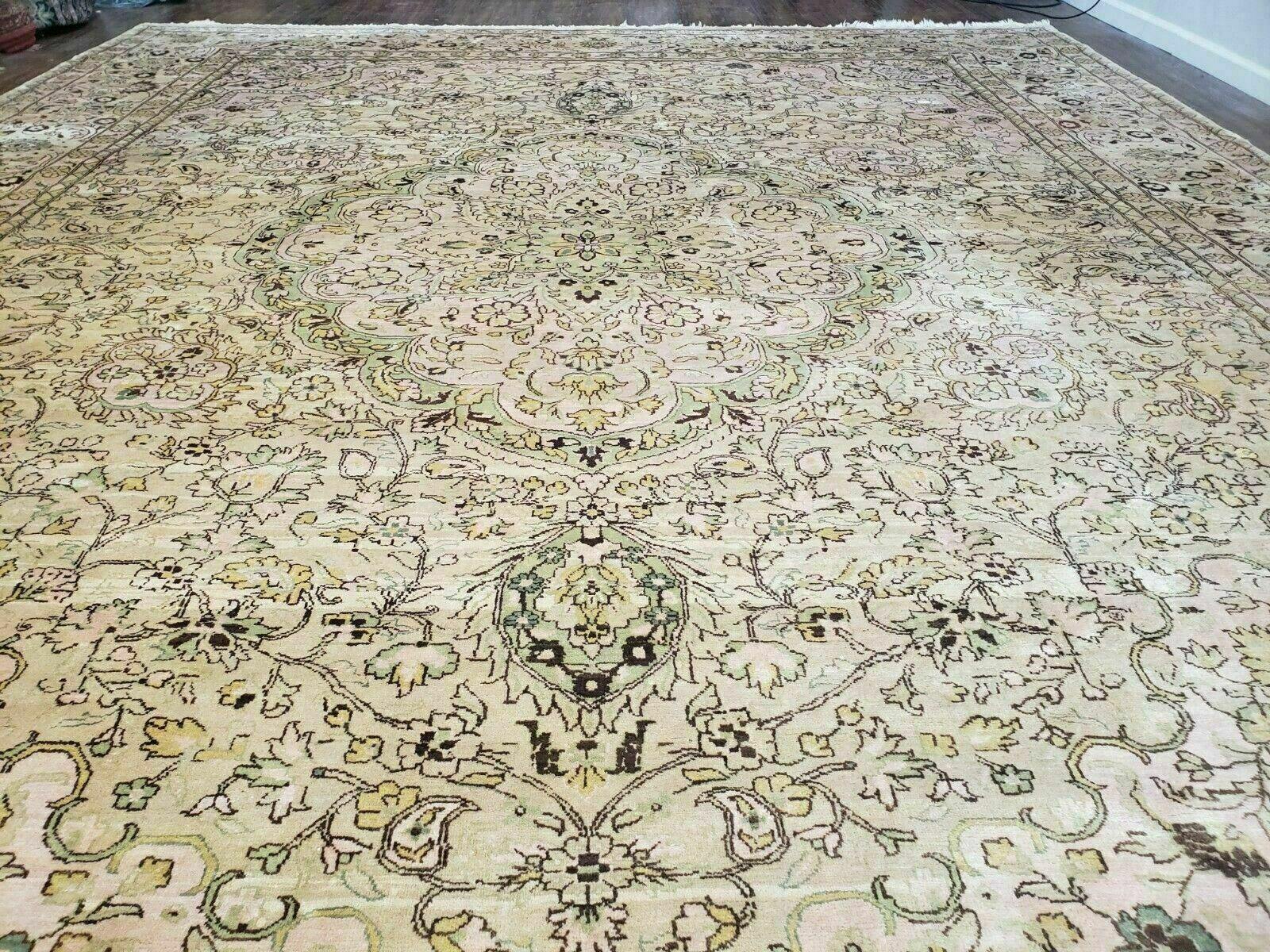 12' X 15' One-of-a-Kind Turkish Hand-Knotted Wool Rug Beige Wow - Jewel Rugs