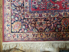 Antique Karastan Rug 8.8 x 12, Sarouk Design #785, USA Made, Red Karastan Wool Carpet, Vintage Karastan Area Rug, Original Karastan w/ Label - Jewel Rugs