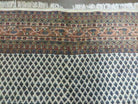 6' X 9' Vintage Hand Made Indian Paisley Design Wool Rug Ivory Nice - Jewel Rugs