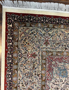 Beautiful Pak Persian Rug 10x13, Floral Medallion, Highly Detailed, Ivory/Cream Gray, Hand Knotted Pakistani Fine Oriental Carpet 10 x 13 ft - Jewel Rugs