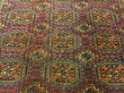 5' 5" X 7' Antique Handmade Tekkeh Turkoman Engsi Hatchli Wool Rug Red - Jewel Rugs