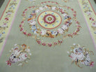 5' X 7' Vintage Handmade Aubusson Needlepoint Flat Pile Weave Wool Rug Nice - Jewel Rugs