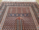 Vintage Turkoman Bokhara Rug 4x6, Four Seasons Pakistan Bukhara Turkmen Engsi Yamud Carpet, Fine Tribal Rug, Wool, Hand-Knotted, Brown, Nice - Jewel Rugs