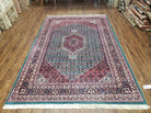 6' X 9' Vintage Authentic Top Quality Handmade Indo Persian Bijar Wool Rug Herati Geometric Pattern Veg Dyes Nice Unique - Jewel Rugs