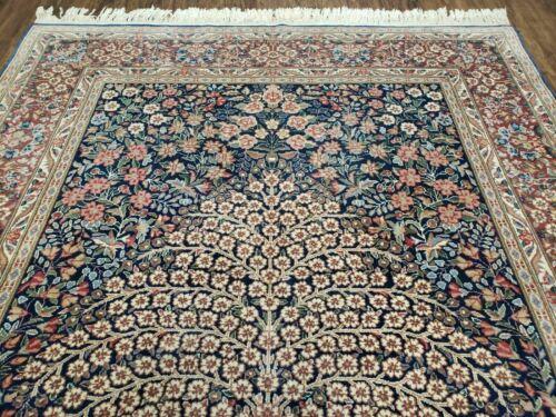 6' X 9' Vintage Hand Made Pakistan Floral Wool Rug Carpet Tree Of Life Detail - Jewel Rugs