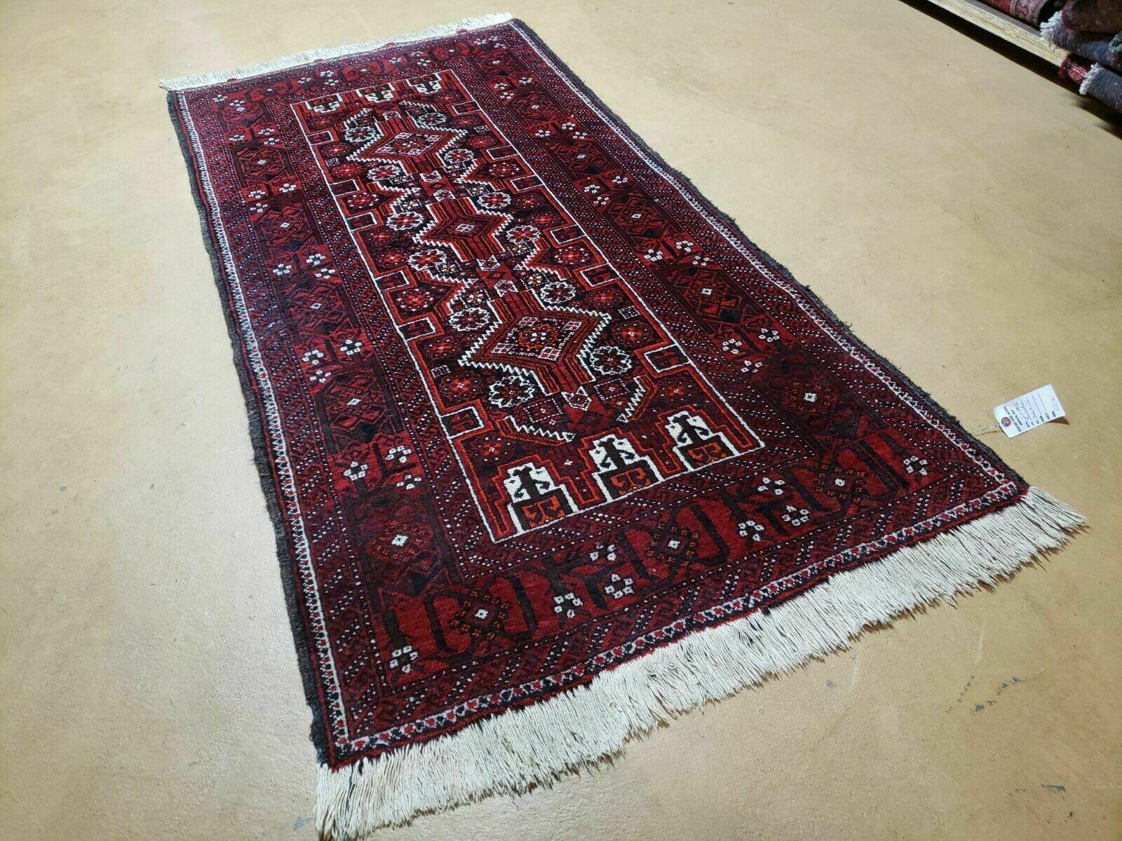 3' X 5' Vintage Handmade Turkoman Bokhara Balouch Woven Wool Rug Nice - Jewel Rugs