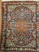 2' 5 X 3' 2" Antique Handmade Floral Oriental Wool Area Rug Vegetable Dyes Red - Jewel Rugs