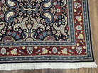 Turkish Silk Rug 3x4, Vintage Silk Carpet, Repeated Boteh Paisely Floral, Black Red Blue Fine Small Silk Rug 3 x 4 Hand Knotted Oriental Rug - Jewel Rugs