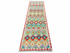 Colorful Kilim Runner Rug 2.5 x 10 Turkish Kilim Runner Chobi Runner Rug Diamond Kilim New Multicolor Kilim Wool Runner - Jewel Rugs