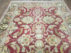 6' X 9' Hand Knotted Indian Sultanabad Agra Wool Rug Vegetable Dyes Handmade - Jewel Rugs