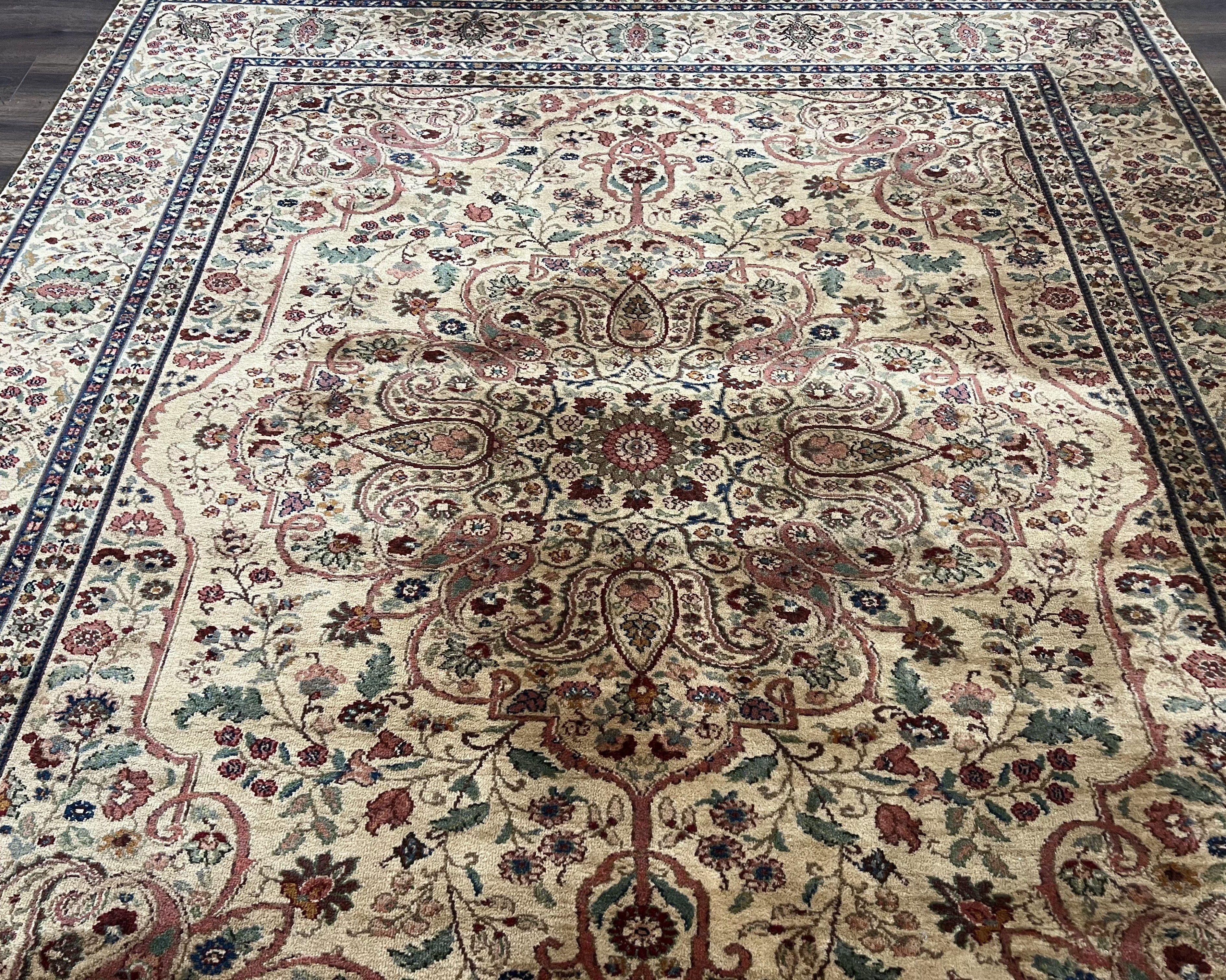 8.8 x 10 Karastan Tabrizz Medallion Rug #900-909, Karastan Samovar Rug, Discontinued Room Sized Wool Karastan Rug, Tea Wash, Persian Design - Jewel Rugs