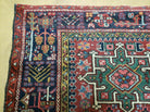 3' 3" X 4' 4" Handmade India Geometric Oriental Medallion Wool Rug Brick Color - Jewel Rugs