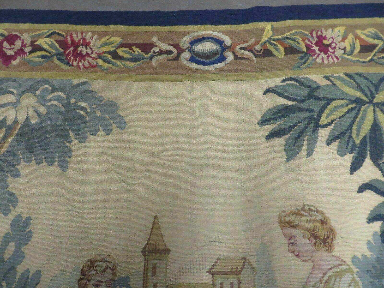 4' x 6' Tapestry French European Handmade Wool Aubusson Weave Nature Beauty - Jewel Rugs