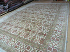 8' 5" X 12' Handmade India Agra Floral Oriental Wool Rug Tea Washed Carpet Nice - Jewel Rugs