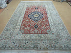 6' X 9' Vintage Handmade India Oriental Floral Wool Rug Hunting Bird Deer Nice - Jewel Rugs