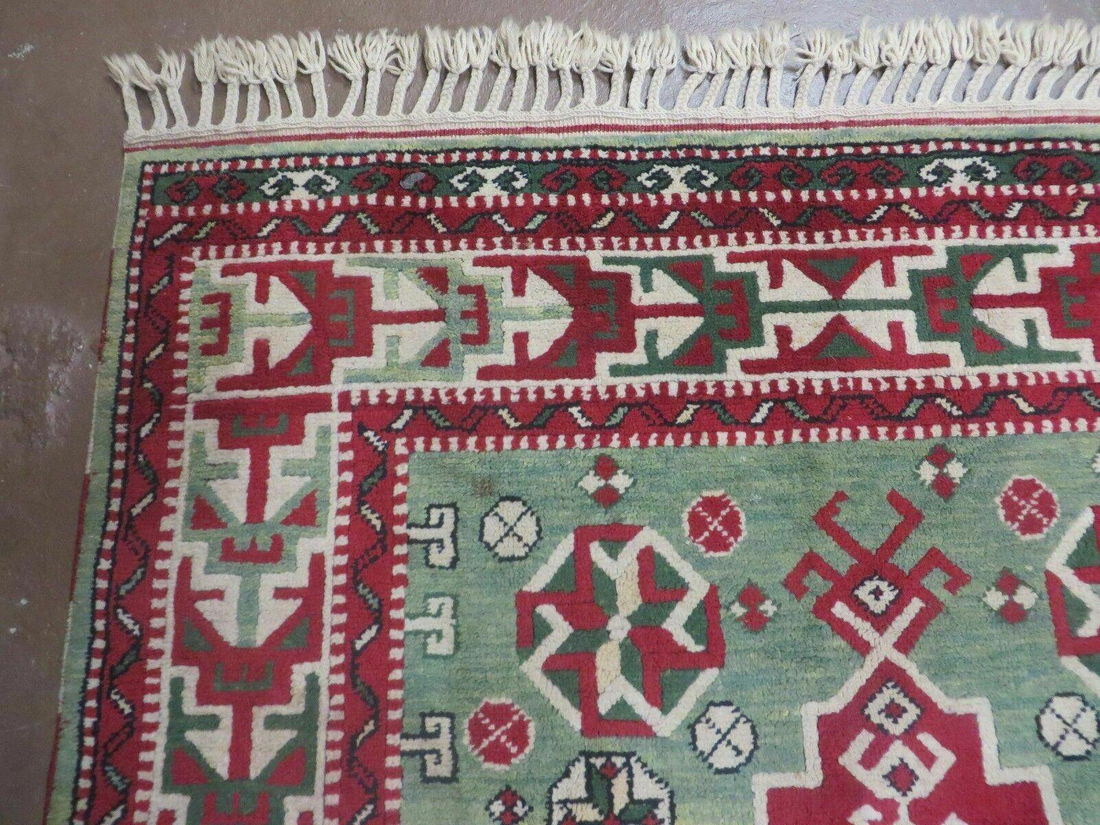 4' X 6' Vintage Handmade Turkish Kazak Design Wool Rug Carpet Nice - Jewel Rugs