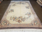 6' X 9' Handmade Art Deco Chinese Rug Plush Carving Carpet 90 Lines Floral Beige - Jewel Rugs