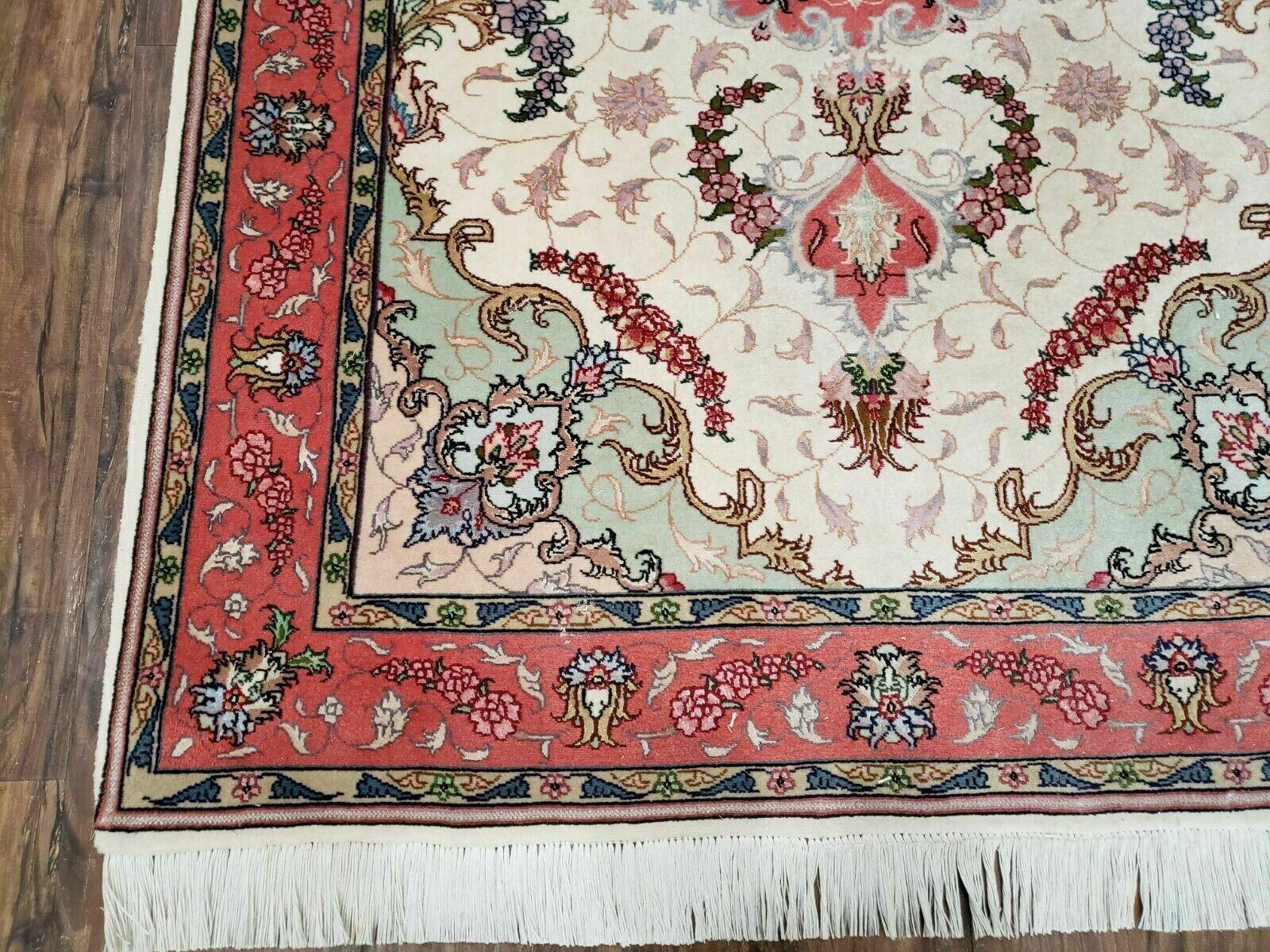 3' 4" X 5' Vintage Handmade Ultra Fine Floral Oriental Turkish Rug Carpet Wow - Jewel Rugs