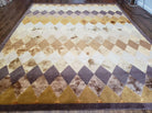 8' 6" X 11' Handmade Chinese Tibetan Nepal Silk & Wool Rug Gold Brown Tan Beige - Jewel Rugs