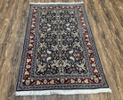 Turkish Silk Rug 3x4, Vintage Silk Carpet, Repeated Boteh Paisely Floral, Black Red Blue Fine Small Silk Rug 3 x 4 Hand Knotted Oriental Rug - Jewel Rugs