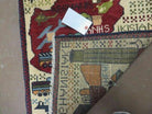 2' X 2'6" Hand Made Afghan Balouch Tribal Wool War Rug Gun Tank Helicopter # 156 - Jewel Rugs