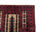 3x5 New Handmade Tribal Rug Afghan Rug Prayer Rug Balouch Wool Rug Red Black Tan - Jewel Rugs