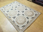 4' X6' Handmade English Pattern Needlepoint Wool Floral Rug Carpet Free Padding - Jewel Rugs