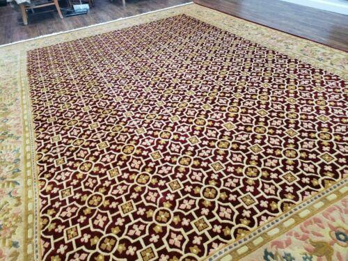 9' X 12' Modern Tibetan Nepal Art Deco India Hand Knotted Wool Rug Abstract Nice - Jewel Rugs