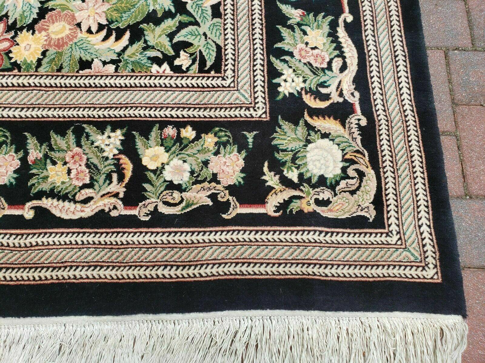 12' X 16' 5" One-of-a-Kind William Morris Area Rug Pakistani Hand-Knotted Wool Green Black Wow - Jewel Rugs